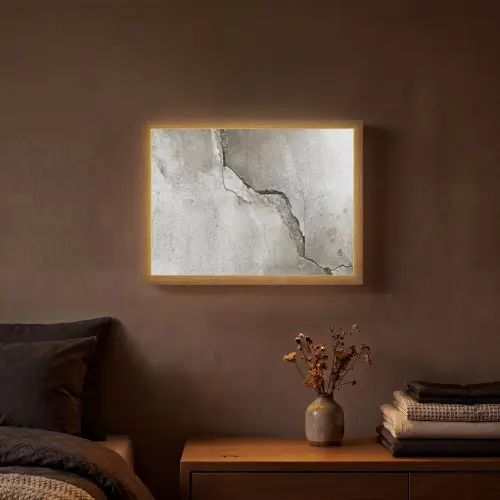 Beton - Industrieel - Grijs Light Box met batterij (Wandlamp) middel -sfeer4