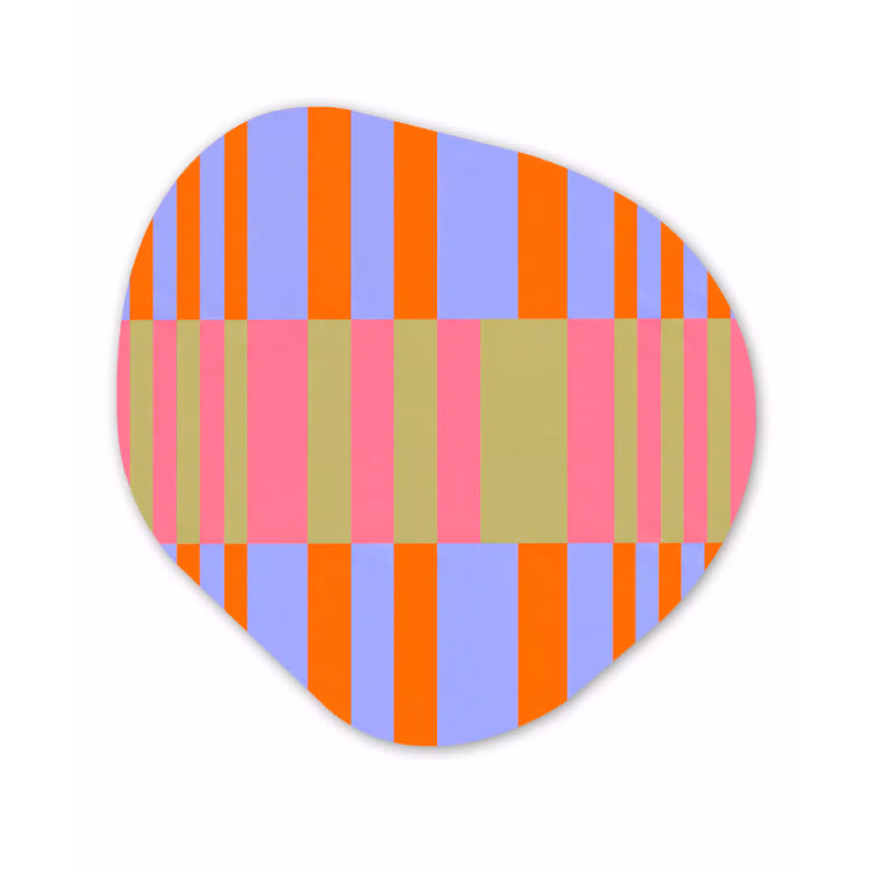 Abstract - Patroon - Geometrisch - Kleurrijk - Modern Wandcirkel Organisch Forex 3mm klein -3d