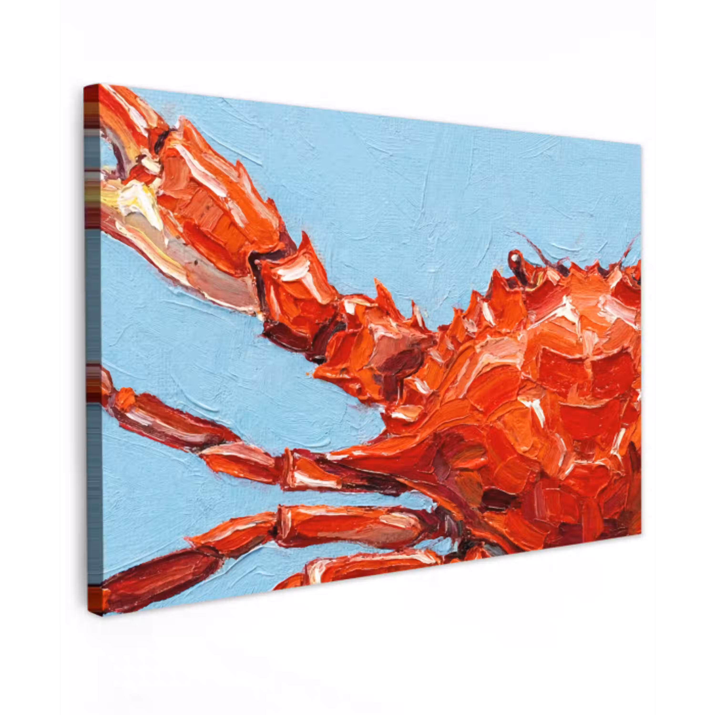 Krab - Zee - Dieren - Abstract - Rood canvas 2cm klein -z3d