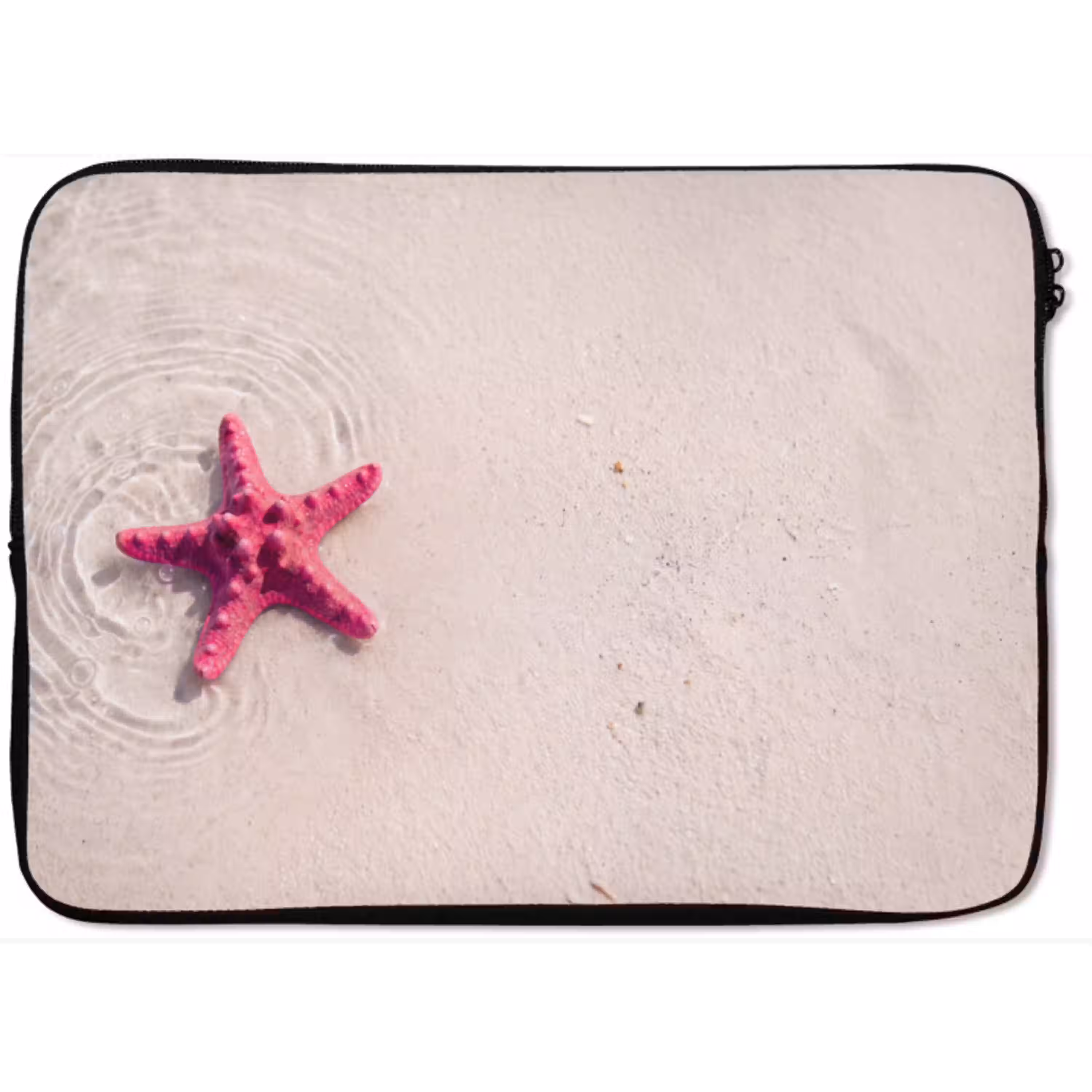 Zeeleven - Zeester - Strand - Roze - Water laptophoes neopreen klein -zkaufland3dotto