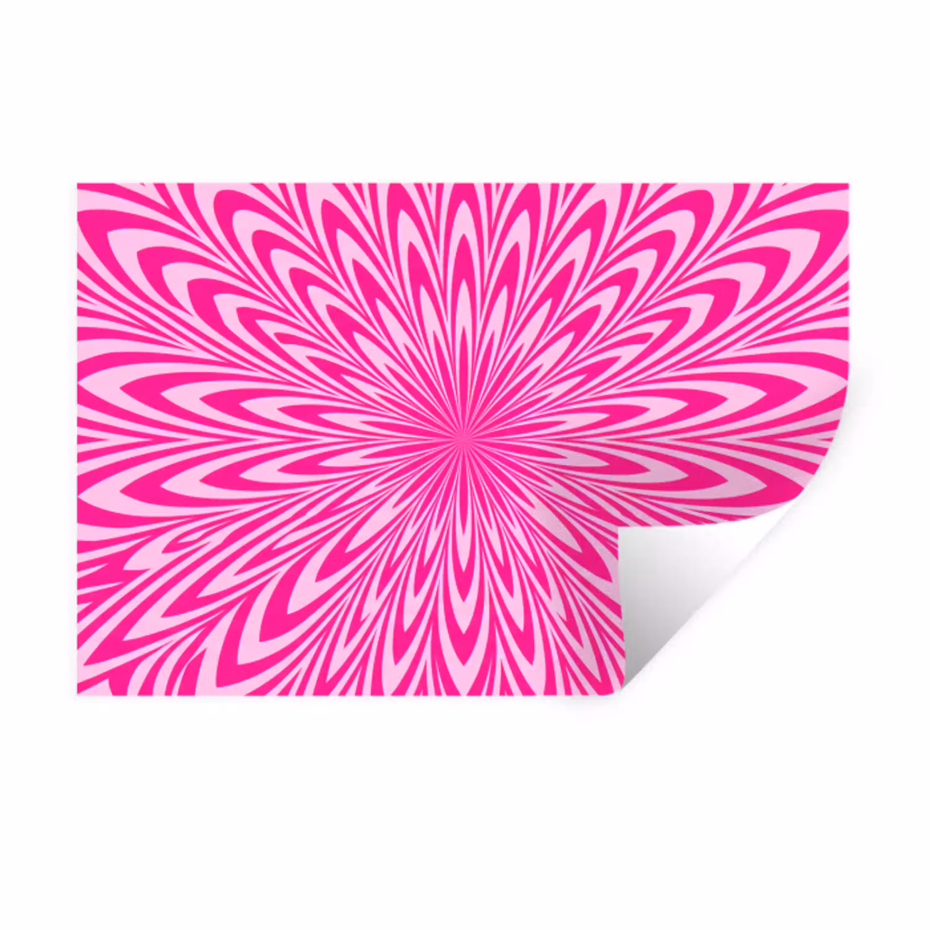 Patroon - Optisch - Roze Muursticker klein -3d