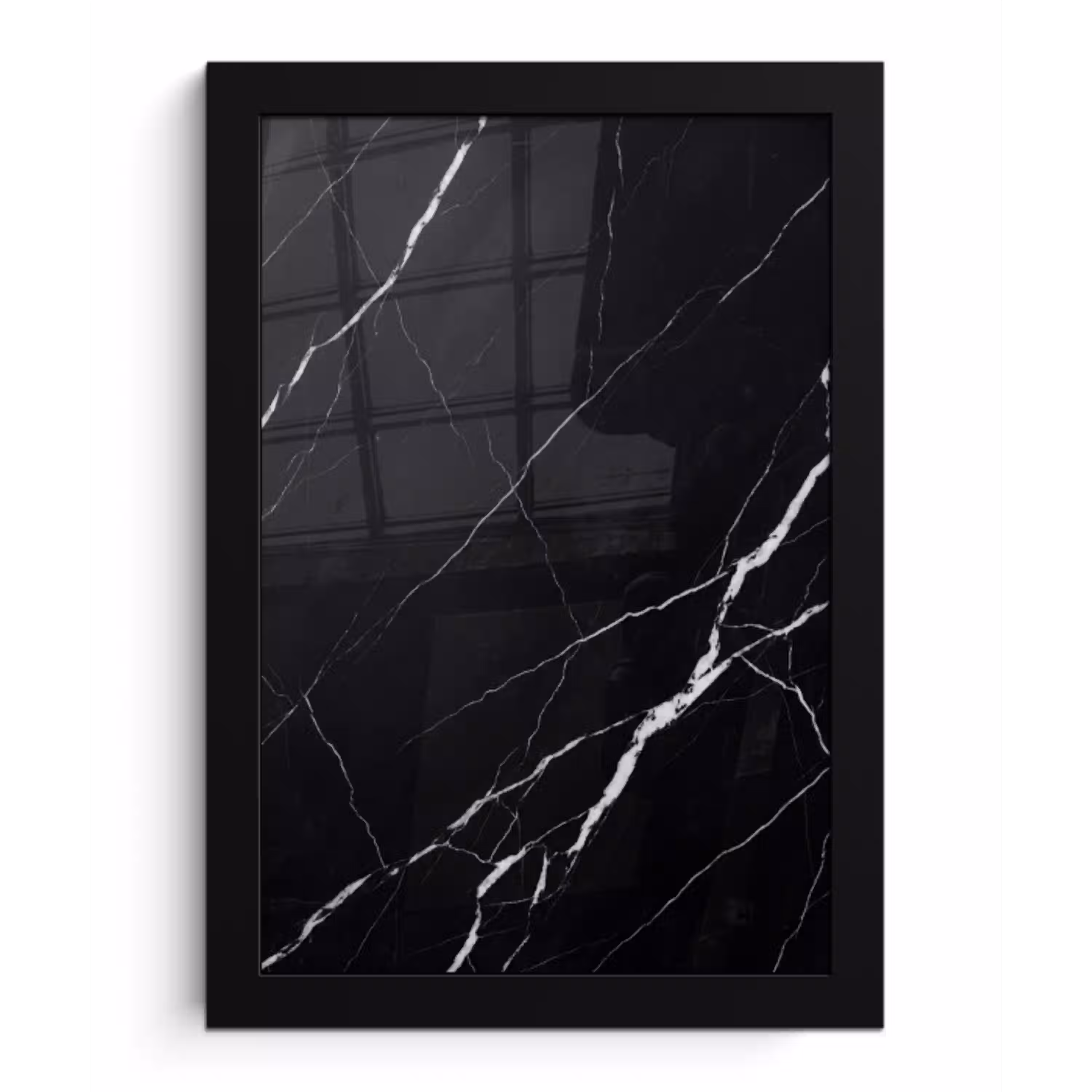 Marmer - Patroon - Abstract - Modern - Zwart fotolijst zwart zonder passe partout klein -3d