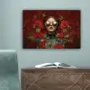 Bloemen - Dieprood - Zonnebril - Vrouw canvas 2cm klein -sfeer4