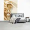 Granen - Hout - Kom - Beige fotobehang vinyl groot -slaapkamer