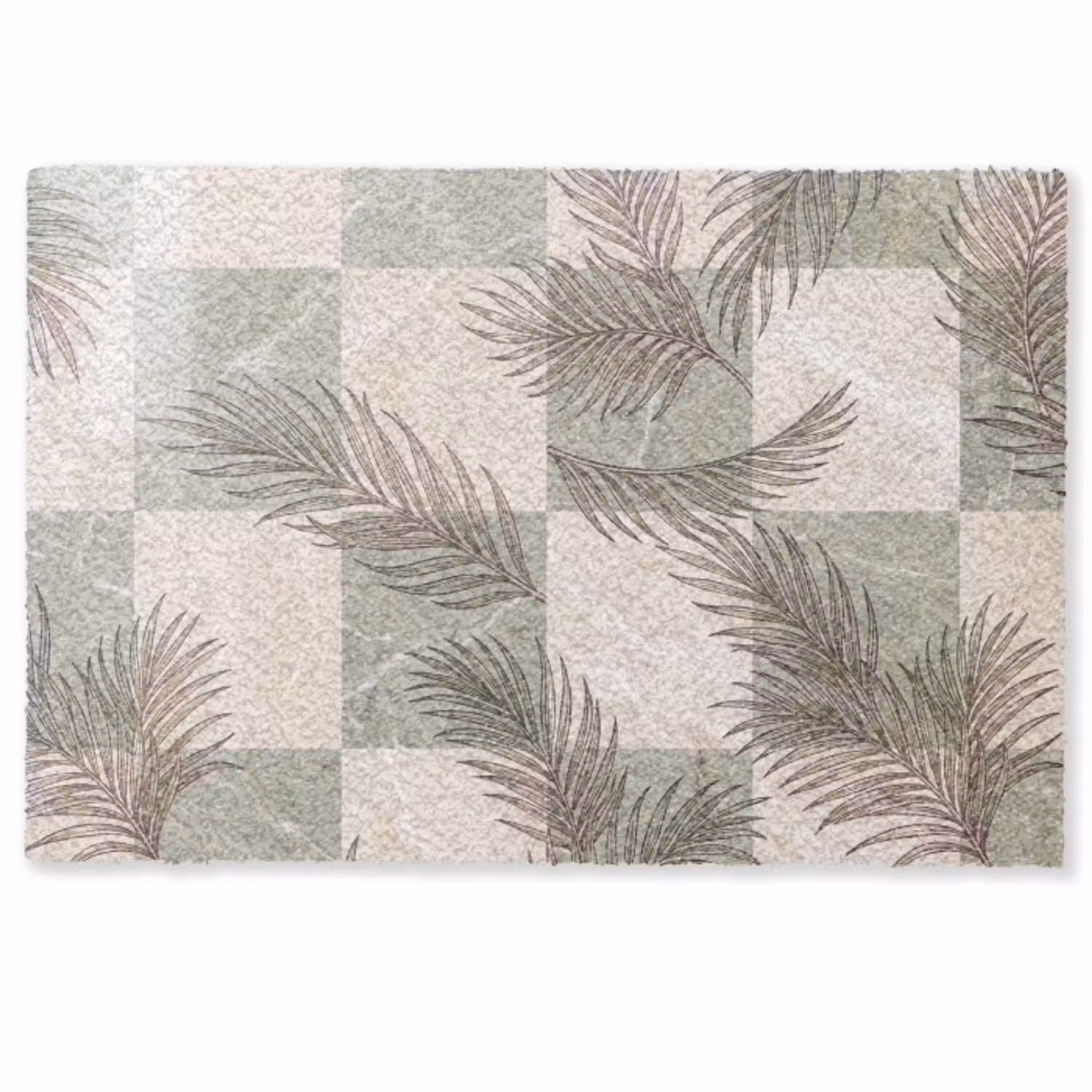 Planten - Bladeren - Marmer - Modern - Groen Deurmat klein -zkaufland3d