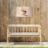 Cheesecake - Eten - Roze - Taart Tuinposter op houten frame 2 cm dik klein -sfeer4