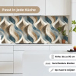 Abstract - Golven - Kleurrijk keuken achterwand 2 middel 871 -sfeer4_DE
