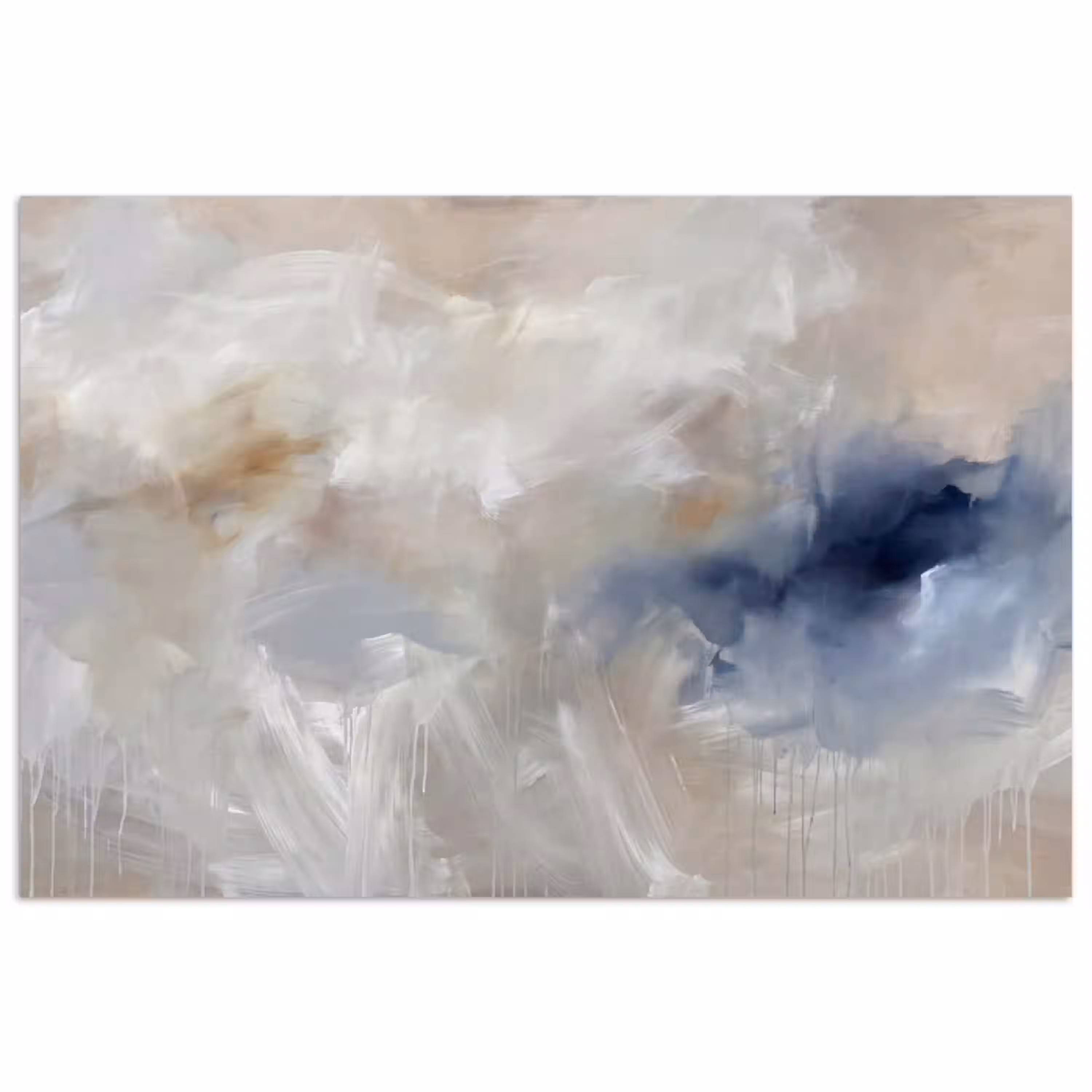 Abstract - Wolken - Sfeer - Modern - Beige poster papier klein -3d