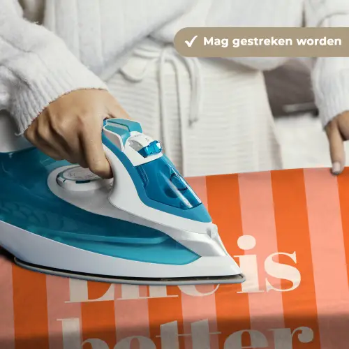 Tekst - Gestreept - Oranje - Zomer Wandkleed katoen klein -sfeer9