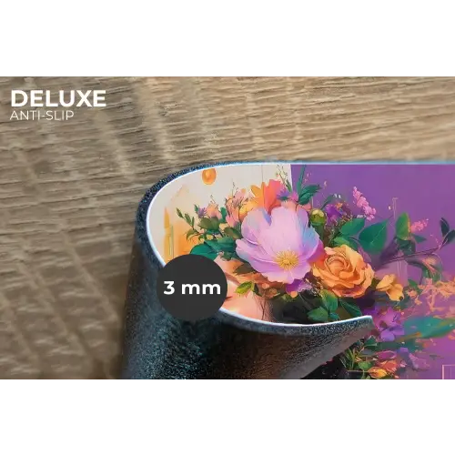 Abstract - Vrouw - Bloemenkroon - Goud Placemat vinyl groot -closeup