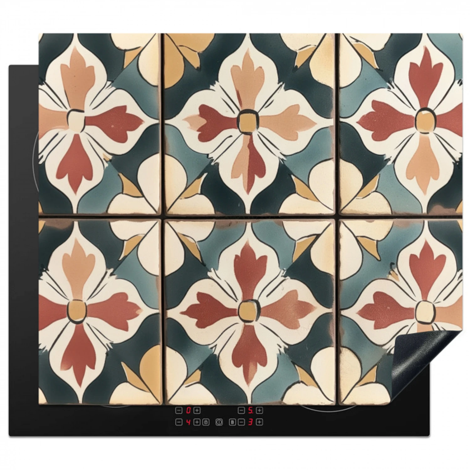 Decoratie - Tegels - Spaans - Vintage Inductie beschermer vinyl 3mm middel -3d