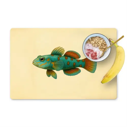 Vis - Blauw - Stippen - Schubben Placemat vinyl groot -zzzproduct_Kitchenyeah-website