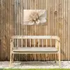 Bloem - Dahlia - Wit Tuinposter op houten frame 2 cm dik klein -sfeer4