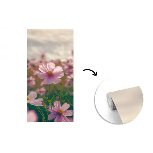 Bloemen - Paars - Wazig fotobehang vinyl groot -3d