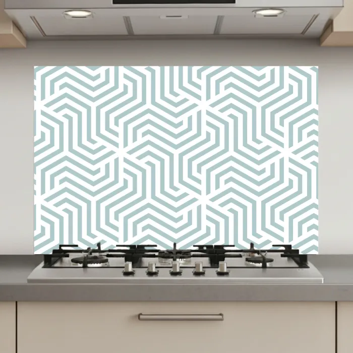 Patroon - Lijn - Design - Groen keuken achterwand spatscherm klein 900 -3d_website