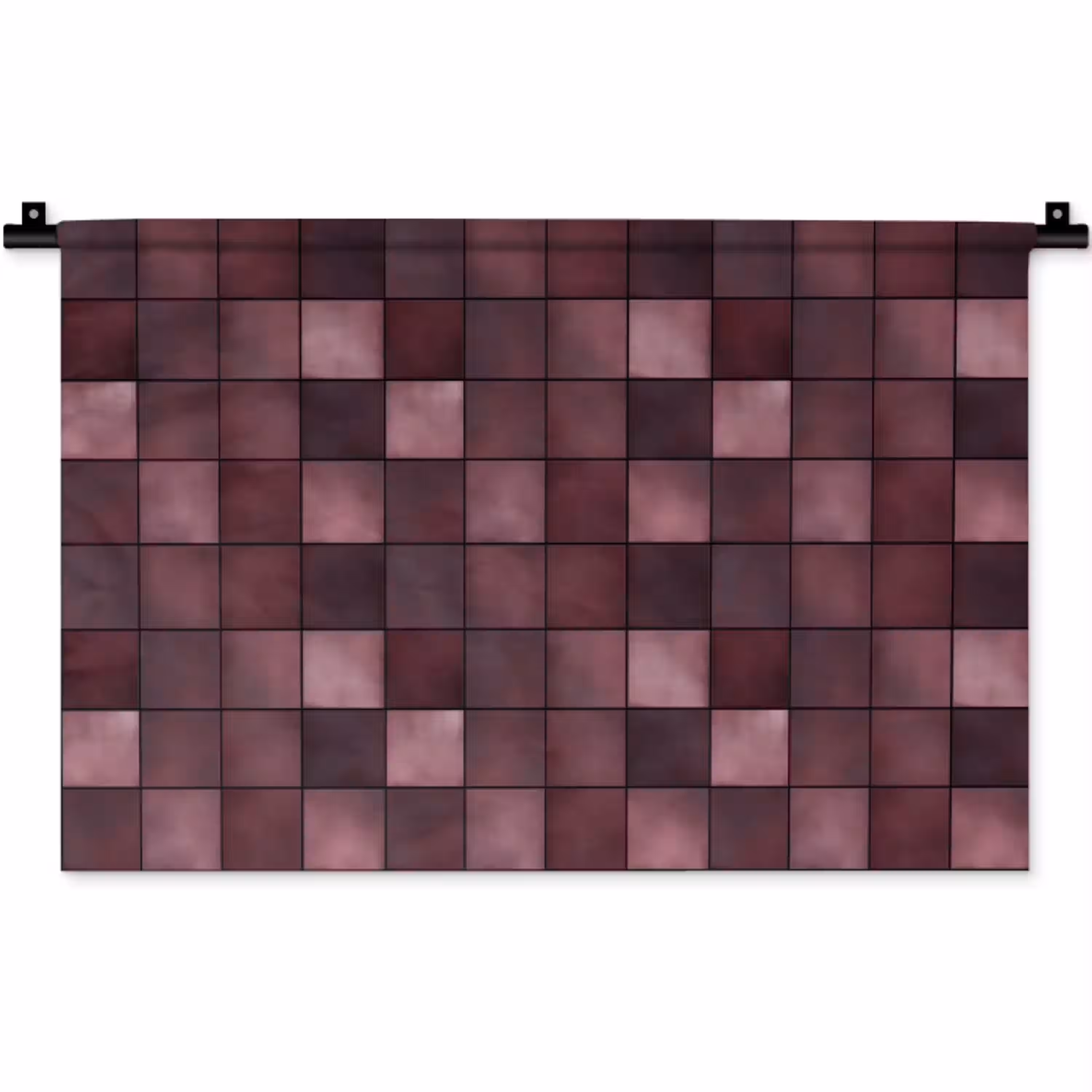Vierkant - Tegel - Patroon - Paars Wandkleed katoen klein 269 -zz3d