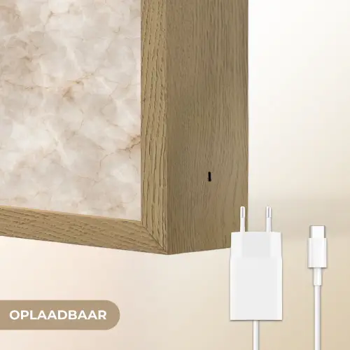 Marmer - Patroon - Klassiek Light Box met batterij (Wandlamp) middel 907 -USP_websiteoplaadbaarNL