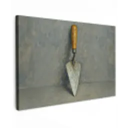 Troffel - Verf - Gereedschap Tuinposter op houten frame 2 cm dik klein -3d