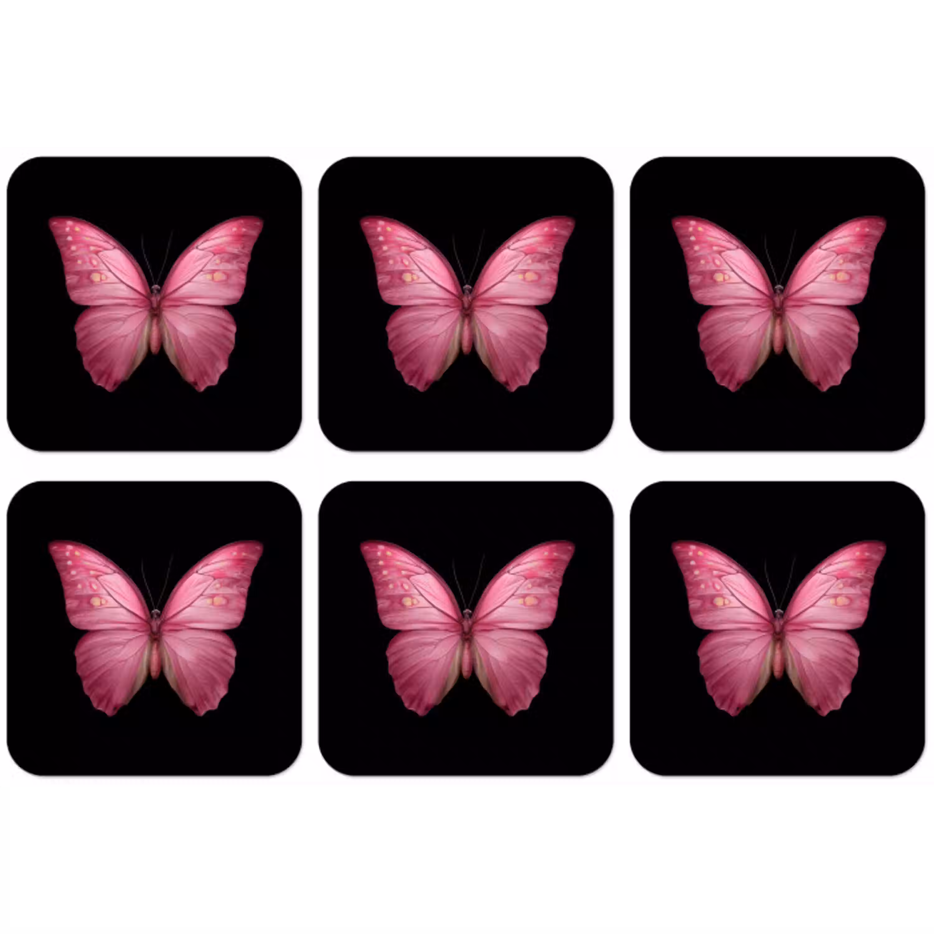 Vlinder - roze - Elegant onderzetter kurk middel -zkaufland3dotto