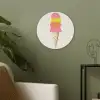 Schepijs - Hoorntje - Illustratie - Minimalistisch Akoestische PET Vilt - Rond klein -sfeer2
