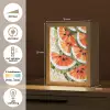 Mozaïek - Watermeloen - Rood - Pitten Light Box met kabel (Tafellamp) klein -USP_NL