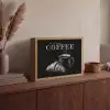 Koffie - Croissant - Tekst Light Box met batterij (Wandlamp) middel -sfeer2