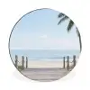 Palmbomen - Pad - Horizon Wandcirkel aluminium klein -3d