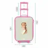 Prinses met tiara op groene stippenachtergrond Kinderkoffer - Roze klein -productfoto_formaten
