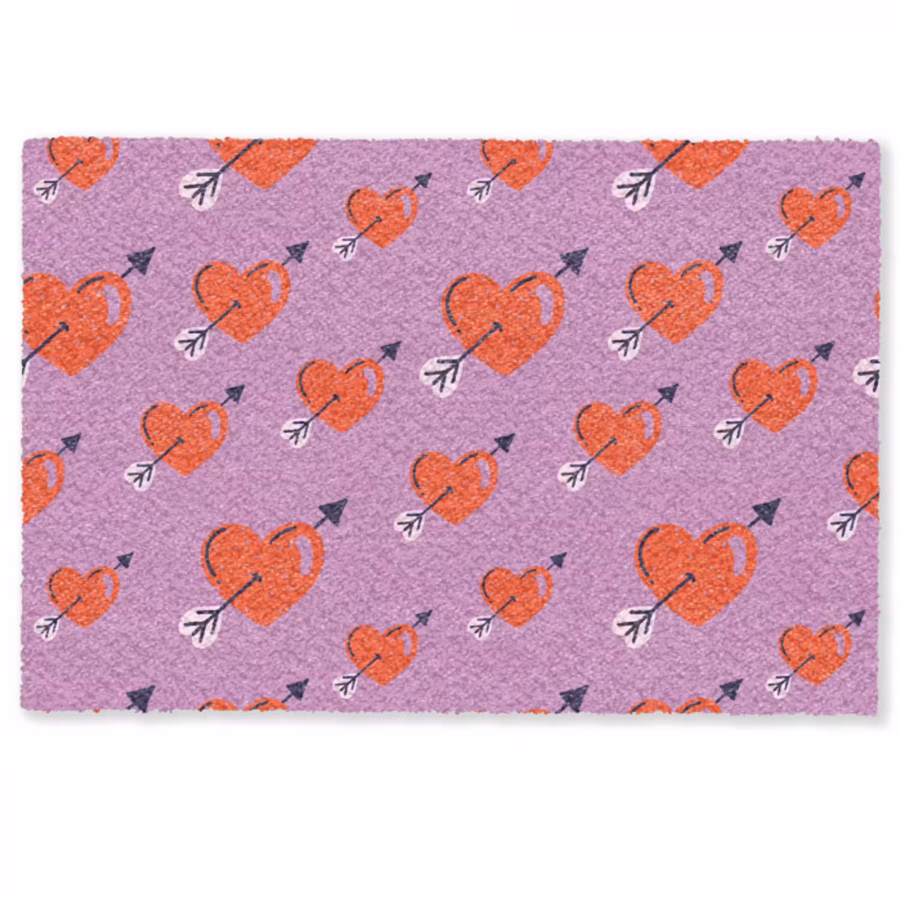 Hartjes - Rood - Paars - Print - Liefde Deurmat klein -zkaufland3d