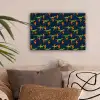 Bliksemschichten - Oranje - Dinosaurussen canvas 2cm klein -sfeer1