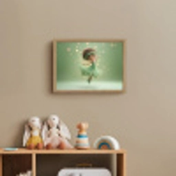 Fee - Groen - Sprookje - Sterren Light Box met batterij (Wandlamp kind) middel -sfeer2_kind