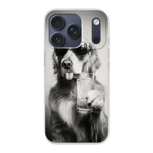 Golden retriever - Hond - Zonnebril - Gkas Telefoonhoesje iPhone 17 Pro klein -3d