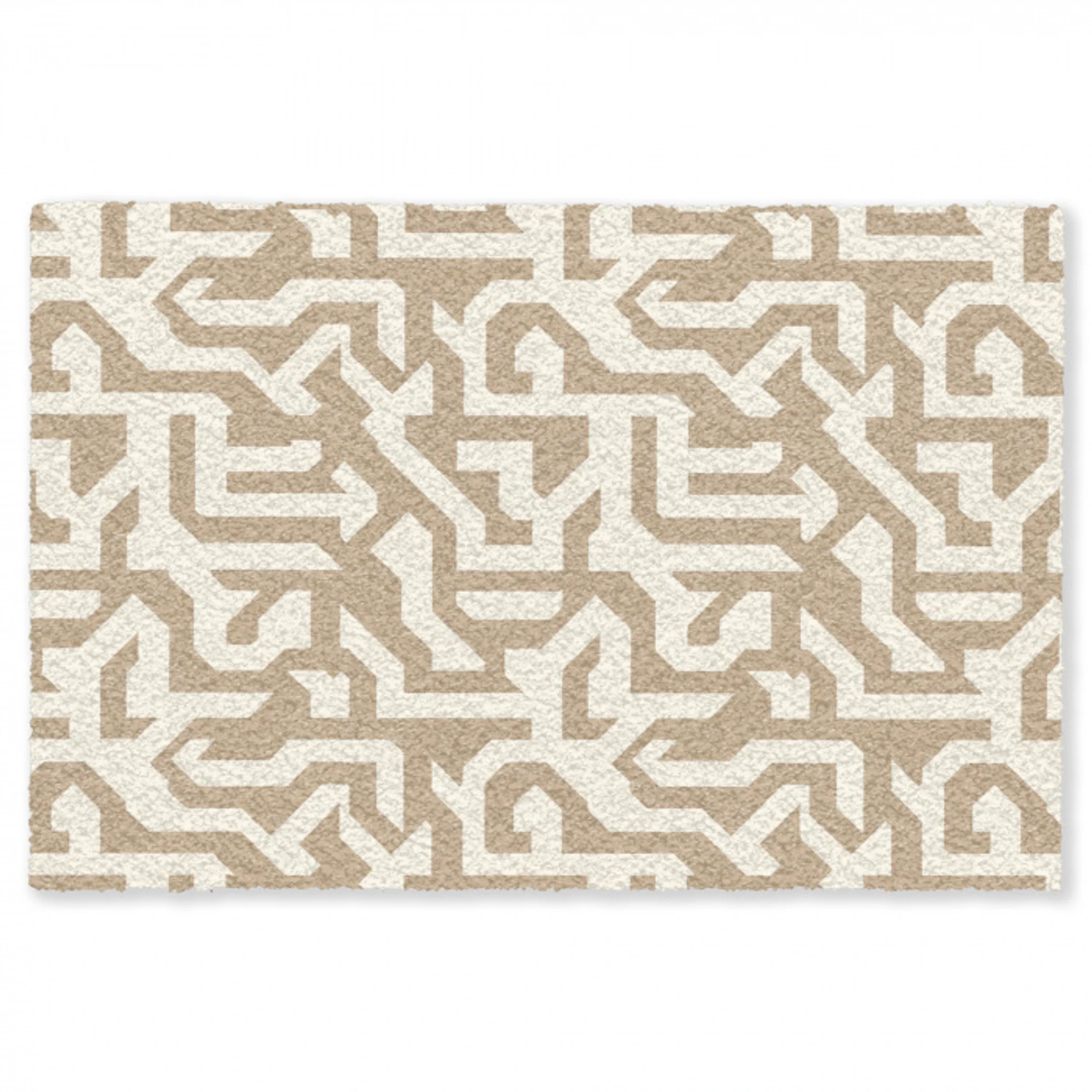Modern - Abstract - Beige Vloerkleed Rechthoek klein 1091 -3d