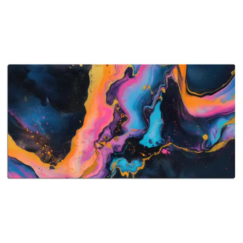 Modern - Marmer - Oranje Muismat XXL klein -3d_leeg