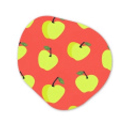 Appels - Modern - Groen Wandcirkel Organisch Forex 3mm klein 629 -3d