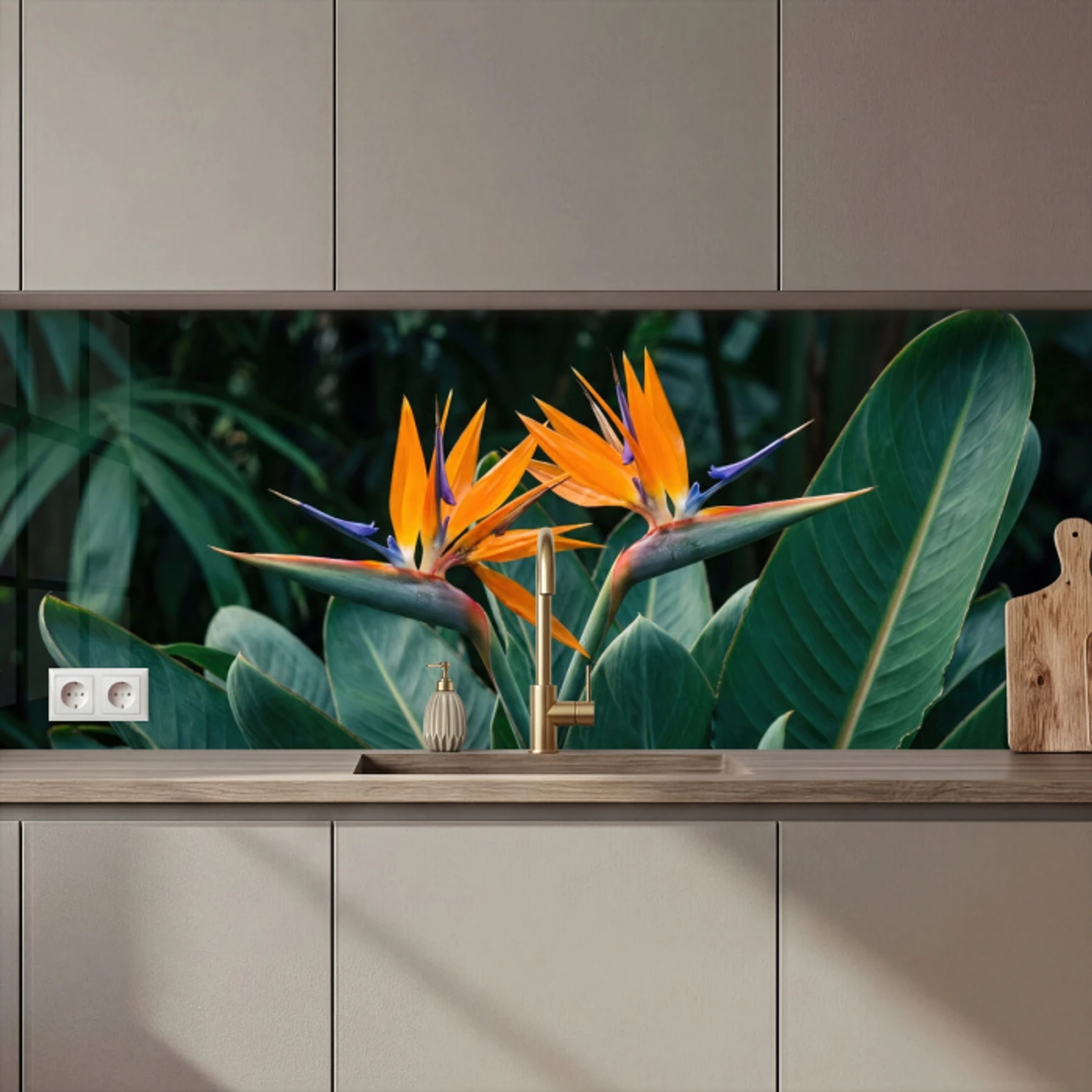 Paradijsvogel - Bloem - Exotisch keuken achterwand 2 middel zz_3dshopping