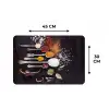 Kruiden - Lepels - Specerijen - Industrieel Placemat vinyl groot -specs