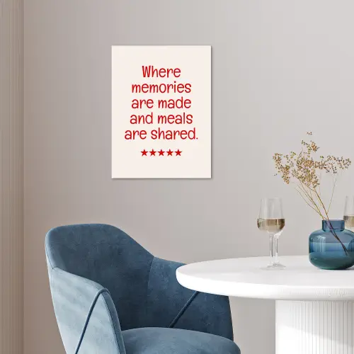 Quote - Sterren - Rood - Memories poster papier klein -sfeer3