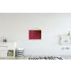Lijnen - Rood - Beweging textielposter latten blank klein -kinderkamer