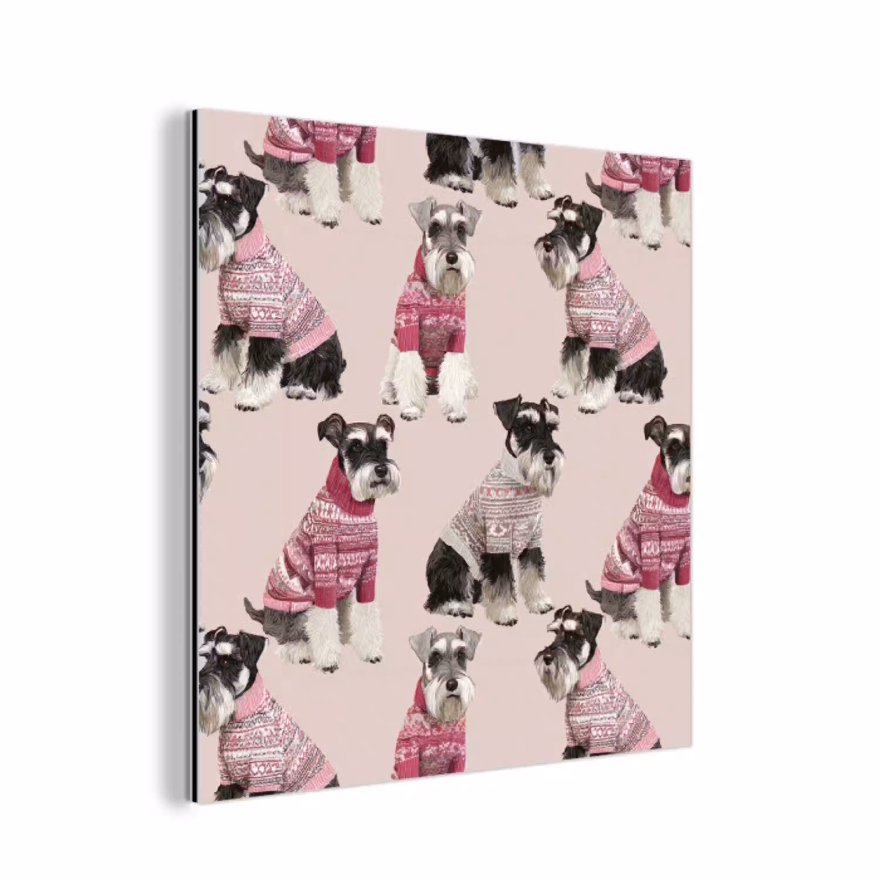 Honden - Truien - Rood aluminium wit klein 46 -3d
