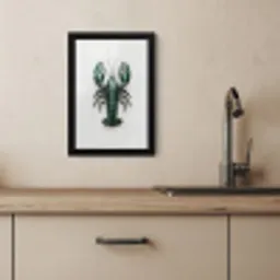 Kreeft - Glossier - Groen - Wit KitchenYeah - Keuken - Fotolijst klein -sfeer2
