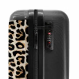 Dierenprint - Bruin - Panter NBS - Handbagage koffer - Unisex middel -slot