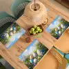 Grasveld - Eieren - Bloemen Placemat vinyl groot -zzsfeer5_Kitchenyeah-website