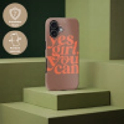 Yes girl you can - Oranje - Bruin Toughcase MagSafe Apple iPhone 17 klein -USP_PrintM_DE