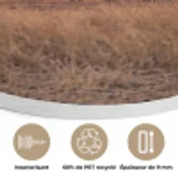 Olifanten - Savanne - Zonsondergang - Afrika - Warm Akoestische PET Vilt - Rond klein -closeup_FR