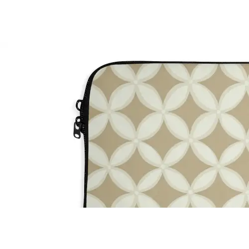 Symmetrisch - Motief - Beige laptophoes neopreen klein 279 -detail