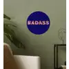 Badass - Panterpint - Schaduw - Roze Wandcirkel behangsticker klein -sfeer2