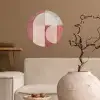 Figuren - Abstract - Roze Wandcirkel behangsticker klein -sfeer1