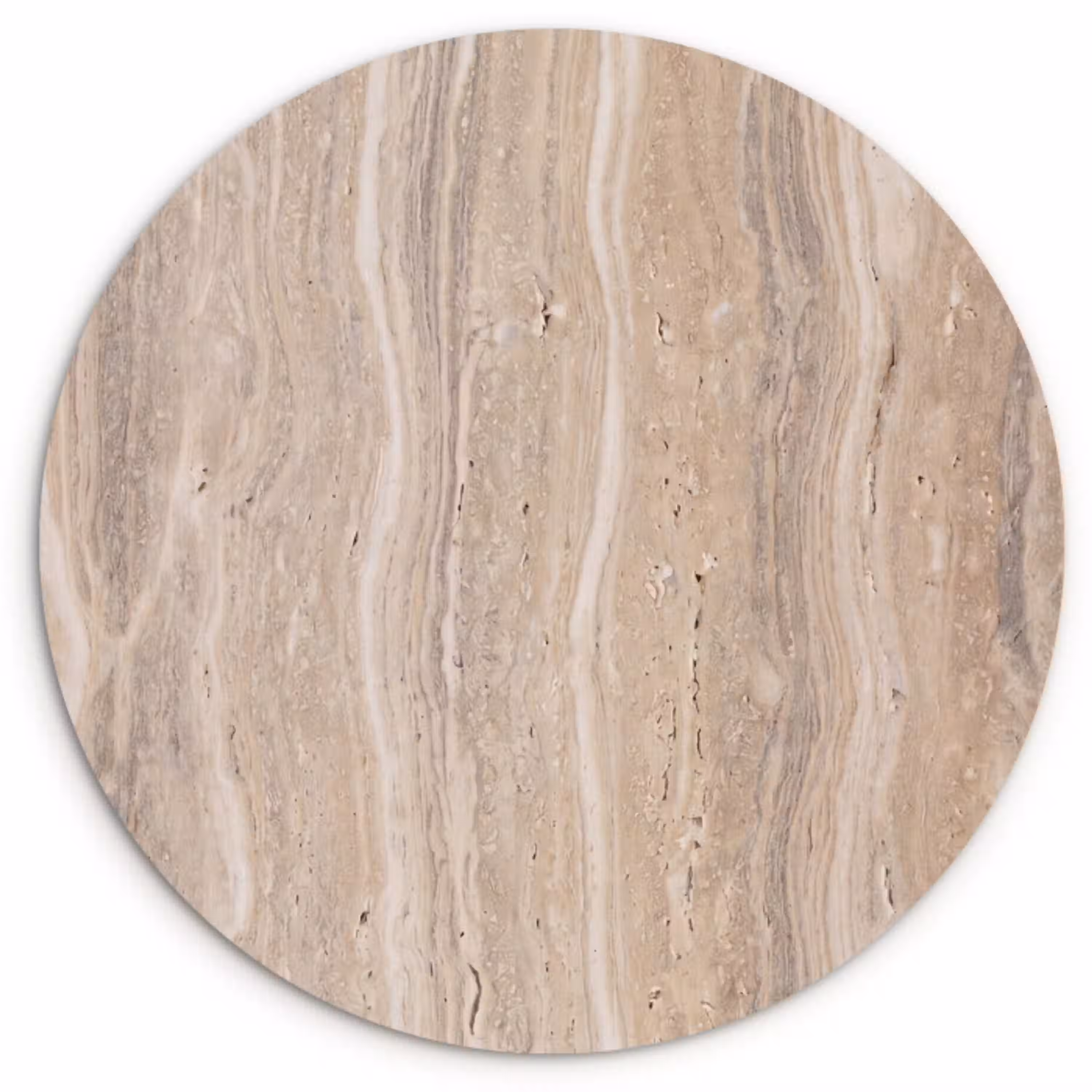 Steen - Patroon - Textuur - Natuurlijk - Beige Wandcirkel kunststof plaat 5mm dik klein -3d
