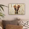 Olifant - Slurf - Mozaïek - Abstract canvas 2cm klein -sfeer1